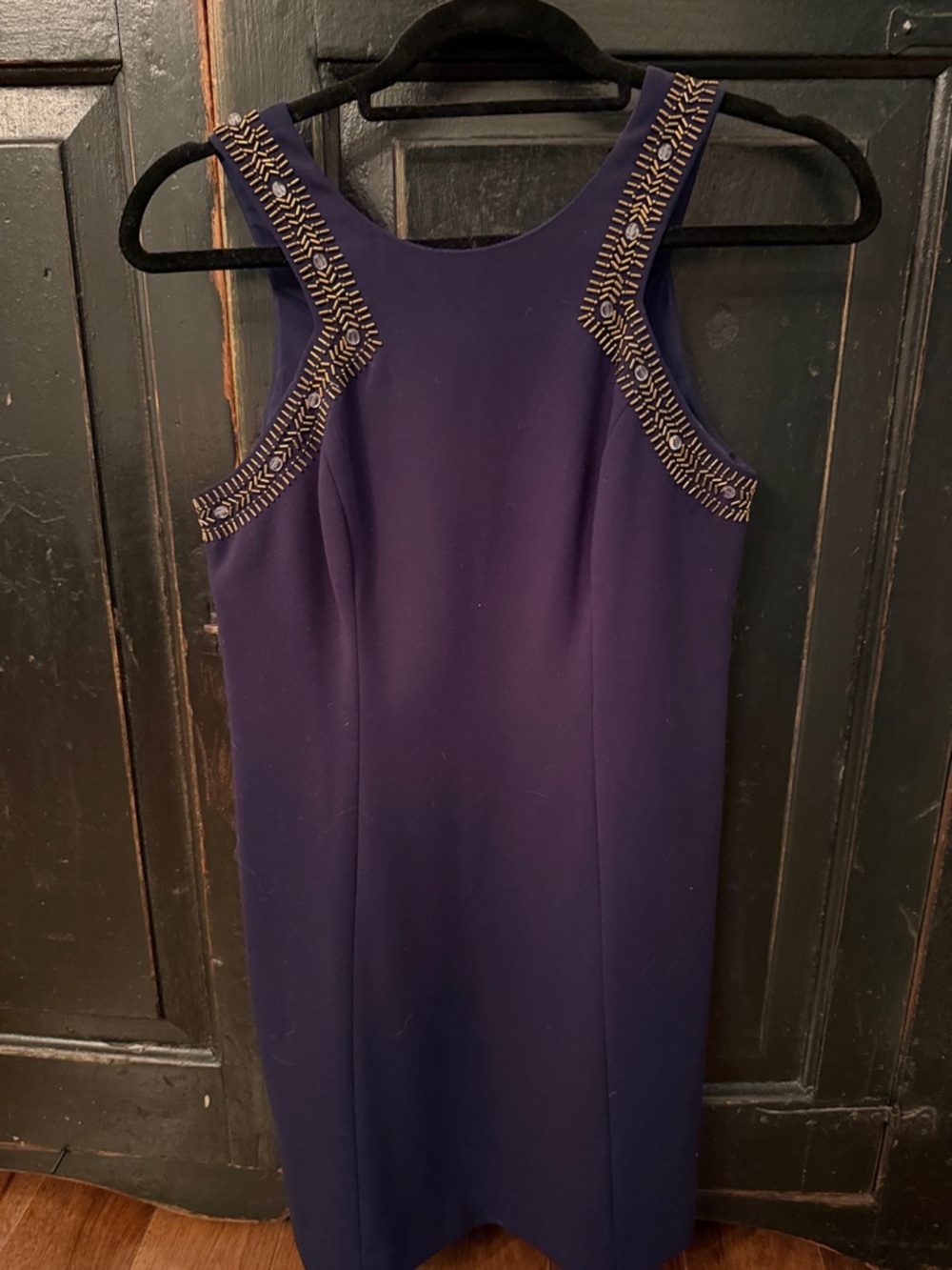 Lily Pulitzer Navy Beaded Trim Dress